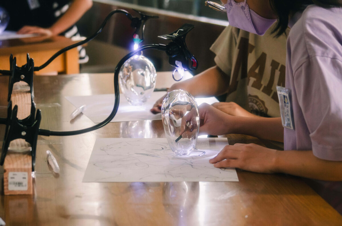 となりのスタジオ「形のない形」取手市立山王小学校小規模特認校連携事業（2024年・撮影：古田七海）